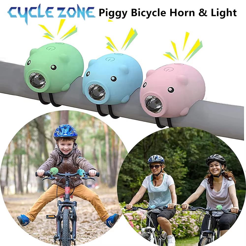 Lumières de vélo cochon mignonnes