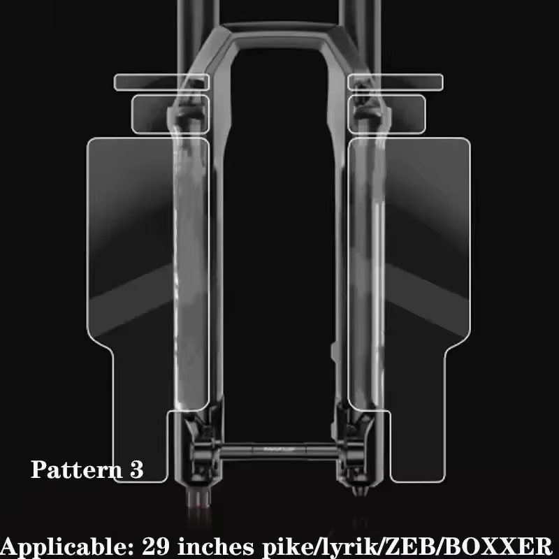1 ensemble de Film de protection pour cadre de fourche avant de vtt