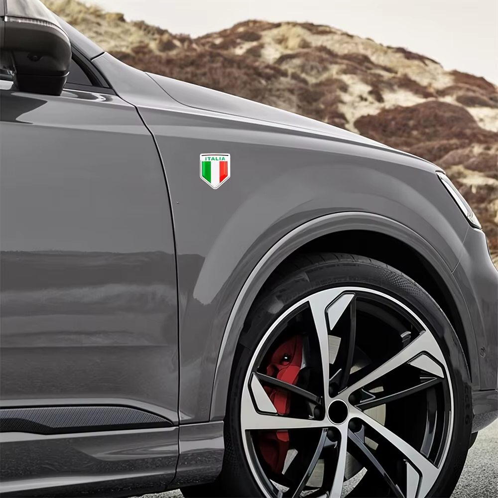 Autocollant d'Emblème Bouclier Drapeau Italie pour Voitures