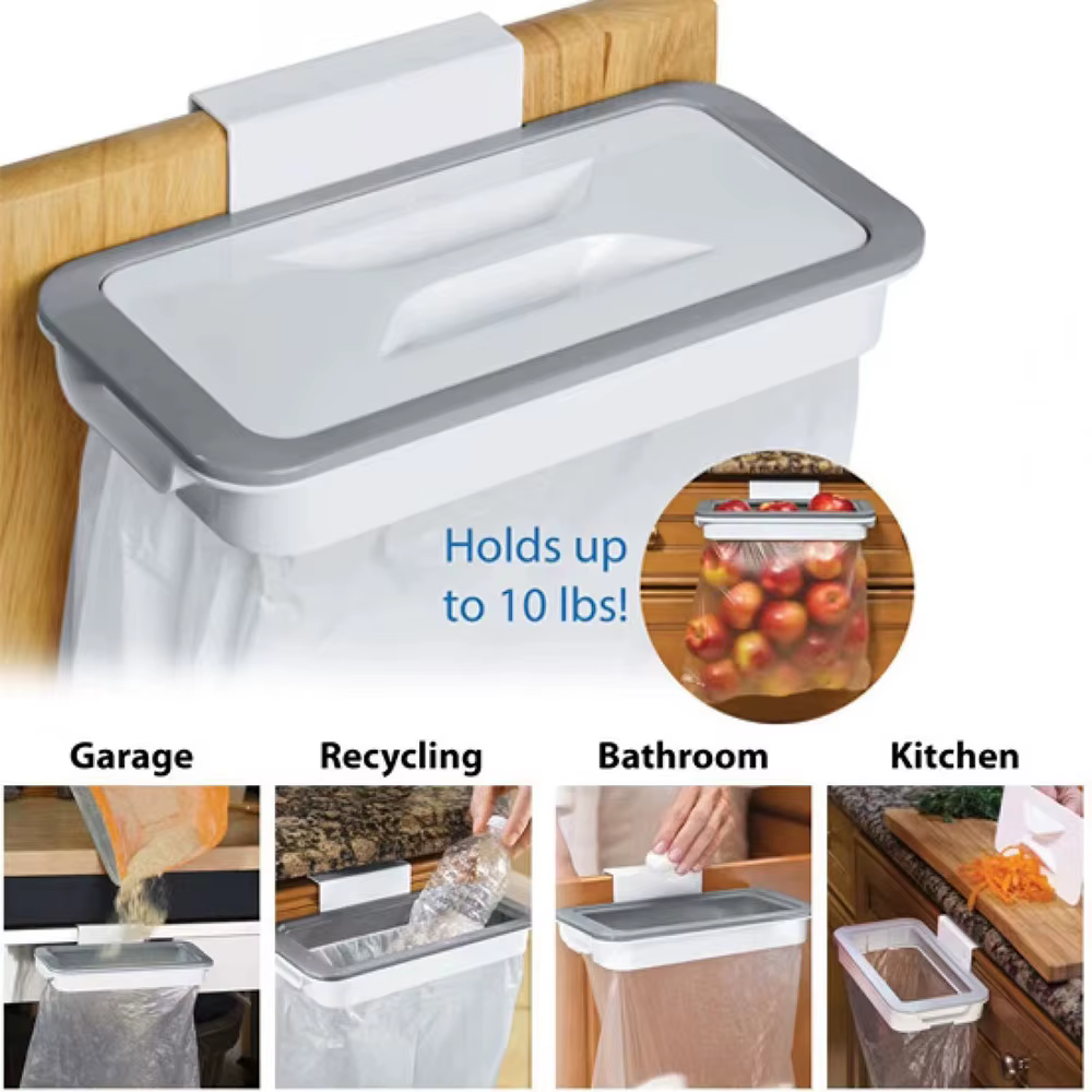 Support de suspension durable pour sacs poubelles, organisateur de rangement pour cuisine et armoire