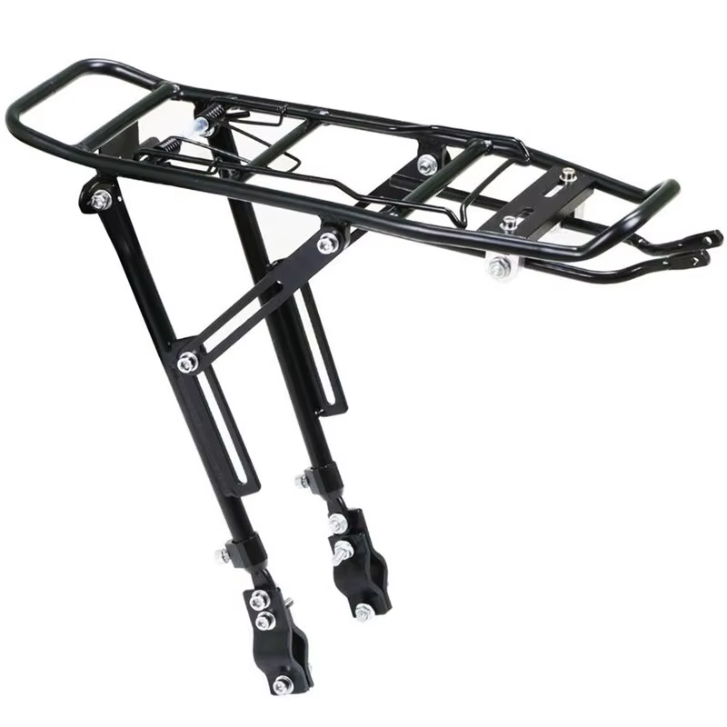 1PC alliage arrière porte-vélo sac de transport bagages Cycle VTT noir