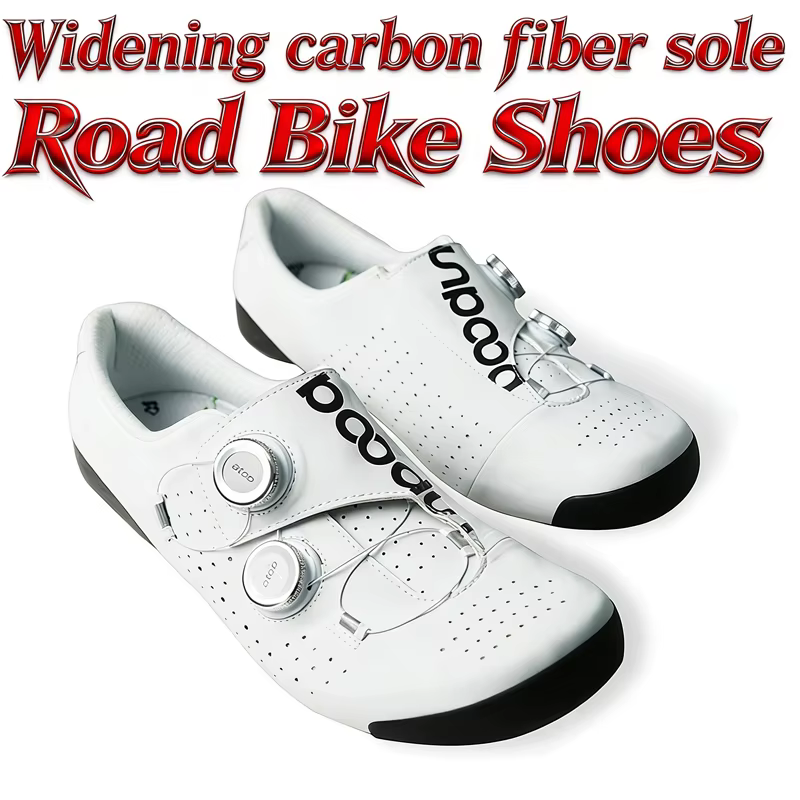 Chaussures de cyclisme sur route pour hommes avec semelle élargie