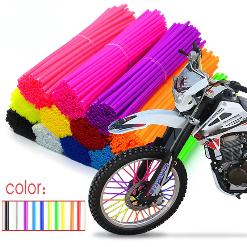 72 pièces enveloppes de protection de rayons de roue de vélo 24 cm Kit d'enveloppe