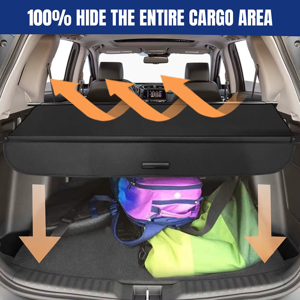 Couverture de Coffre Cargo Rétractable pour Honda CRV RS 2023 2024, Rideau d'Ombrage, Écran de Confidentialité, Accessoires d'Nikde Voiture