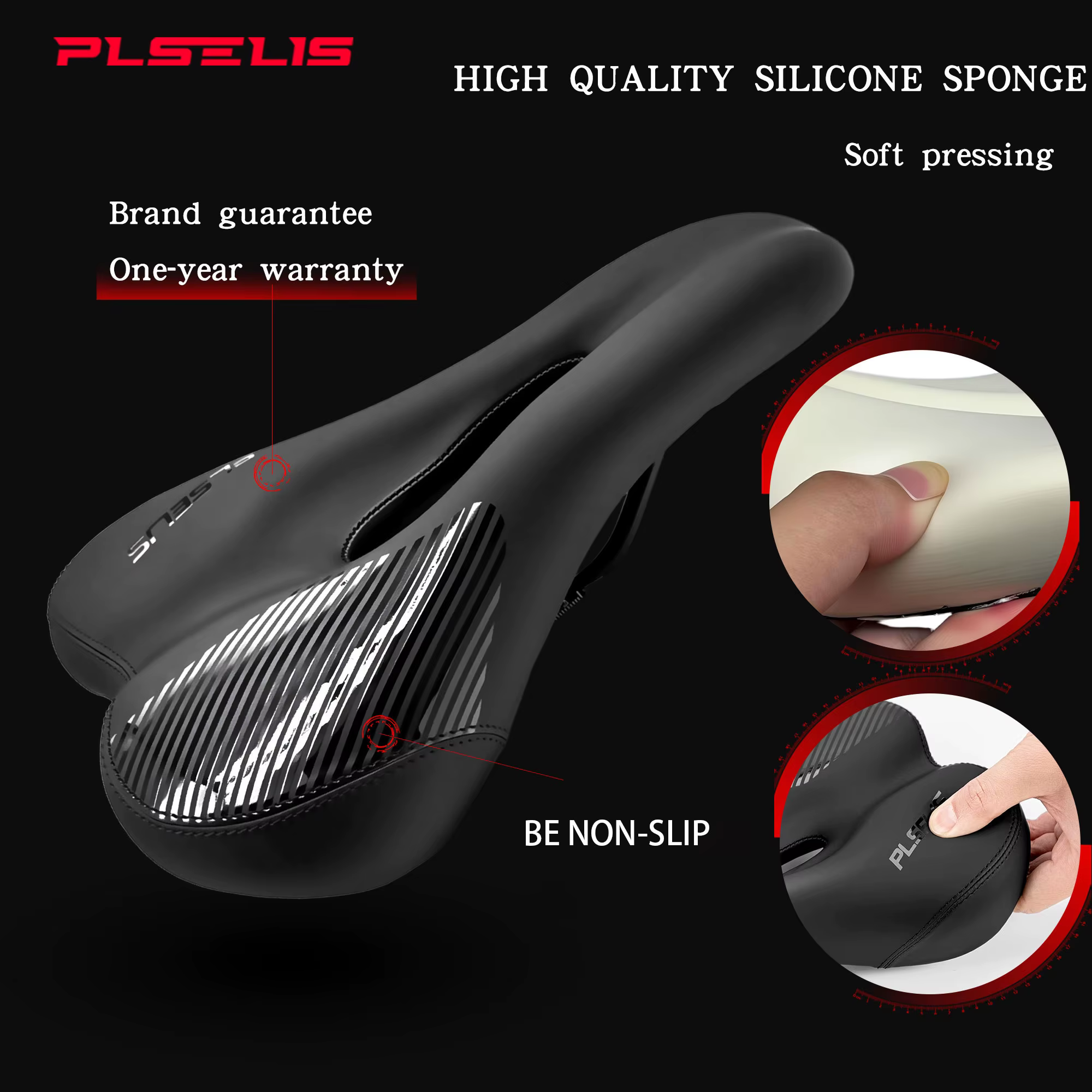 Plselis épais doux selle de vélo VTT coussin de siège imperméable Durable