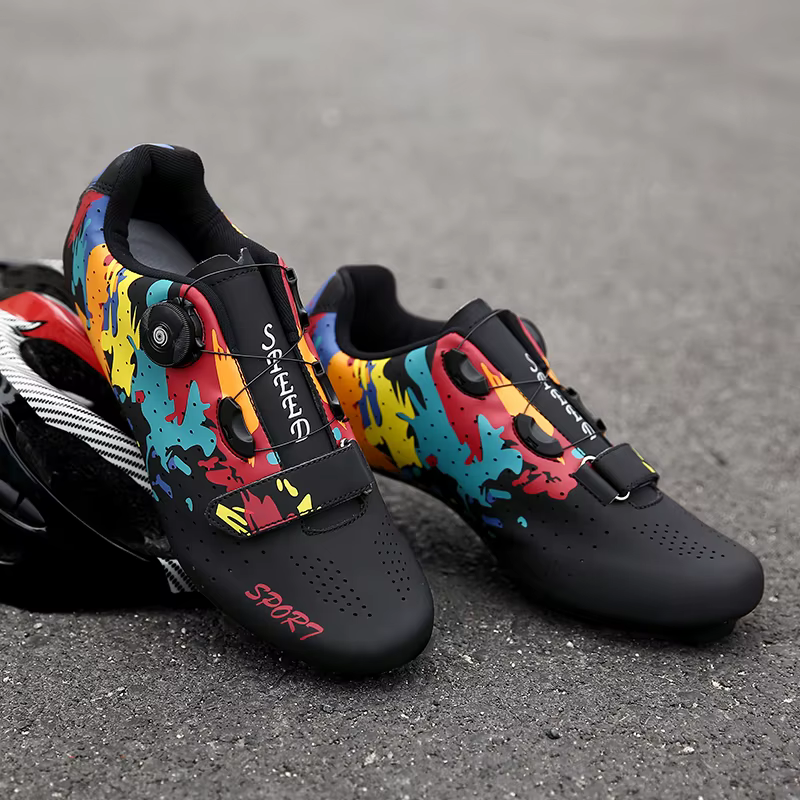 Chaussures de cyclisme en fibre de carbone pour hommes