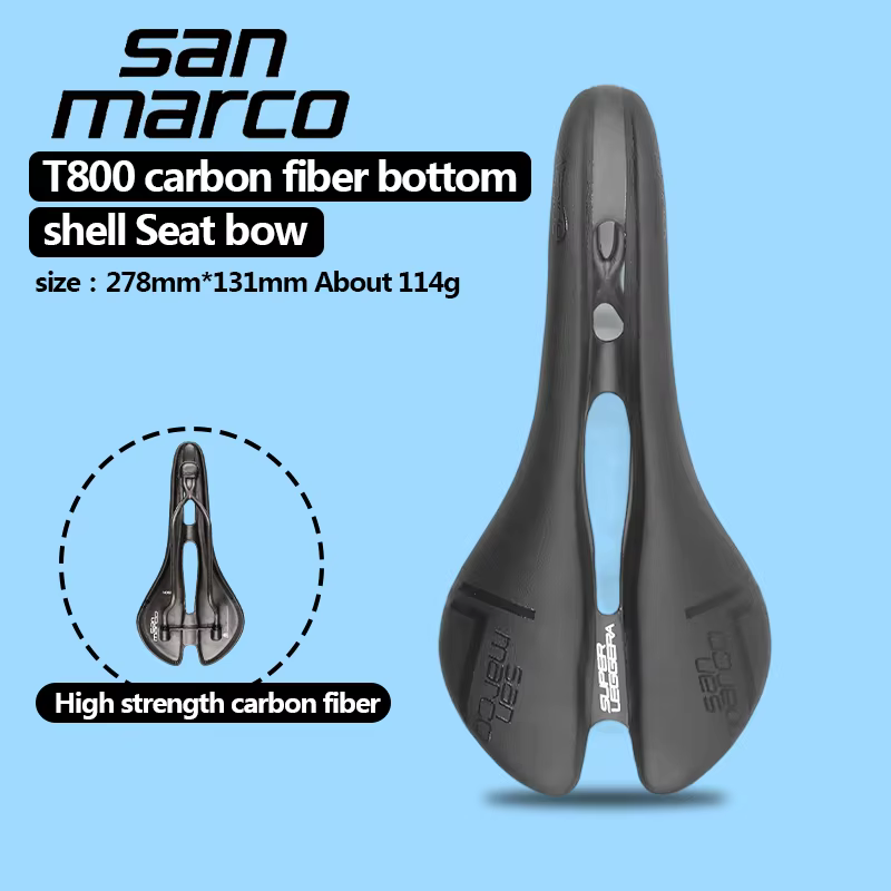 San marco mantra selle de vélo de route en fibre de carbone 114g 278X131mm tapis de siège avant