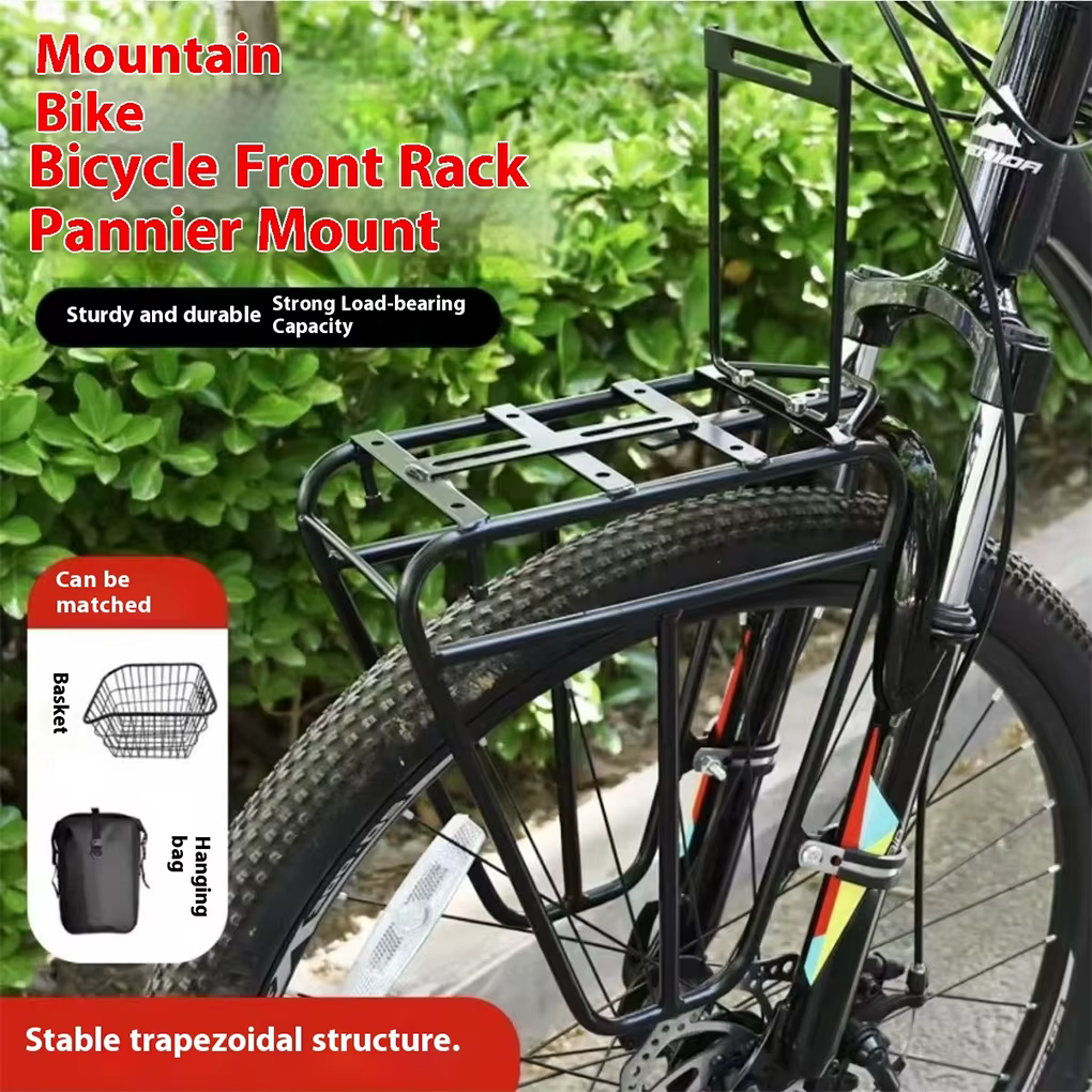Porte-bagages universel en acier pour fourche avant de vélo