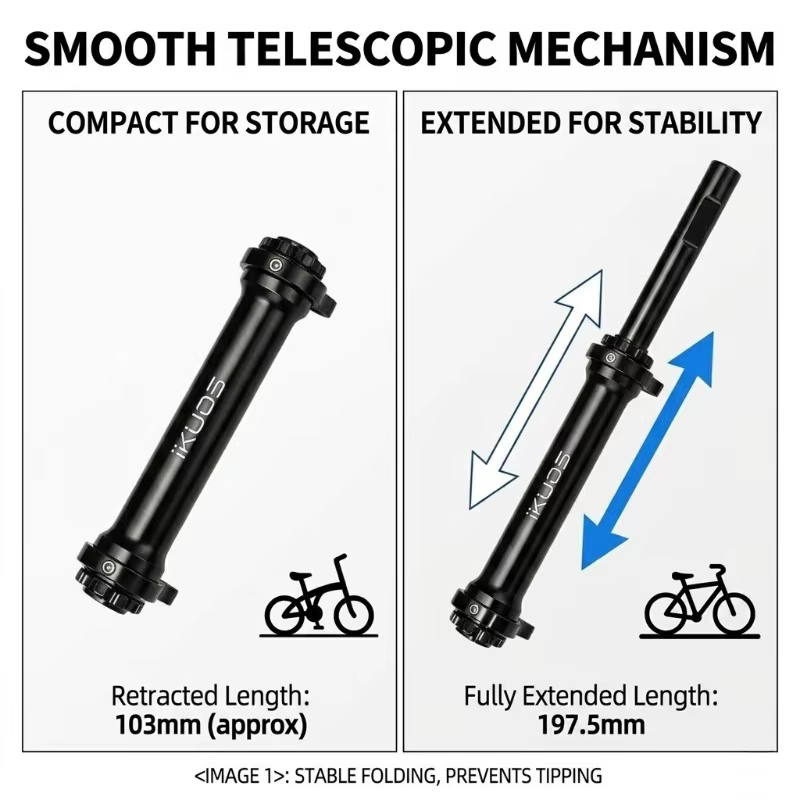 Barre d'extension de roue facile pour vélo pliant Neo