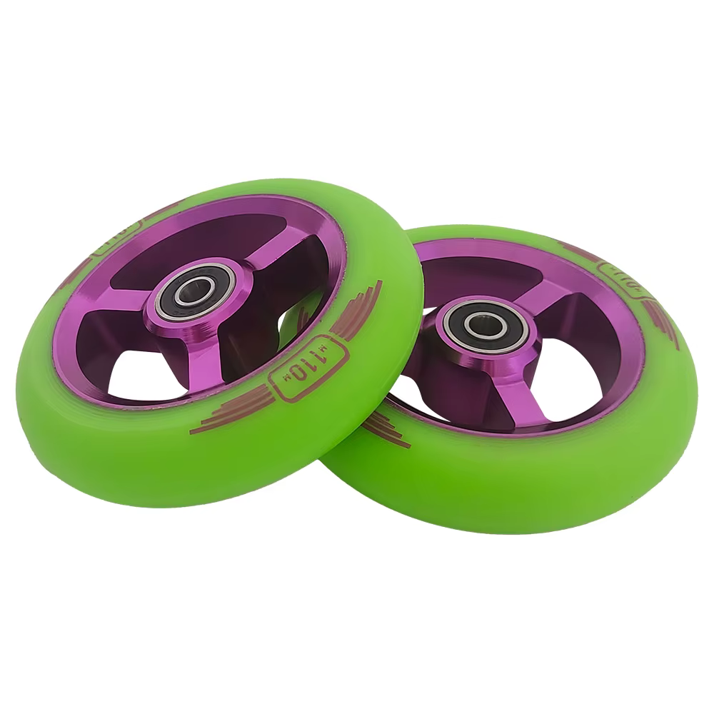 110MM Stunt/Push/Kick Pro Scooter Roues 88A PU ABEC-9 Roulements En Aluminium Core