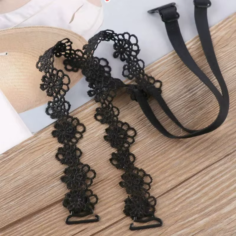 Bretelles de soutien-gorge en dentelle à fleurs, accessoires, sangle de soutien-gorge florale, antidérapante, bretelles blts réglables pour fête de mariage