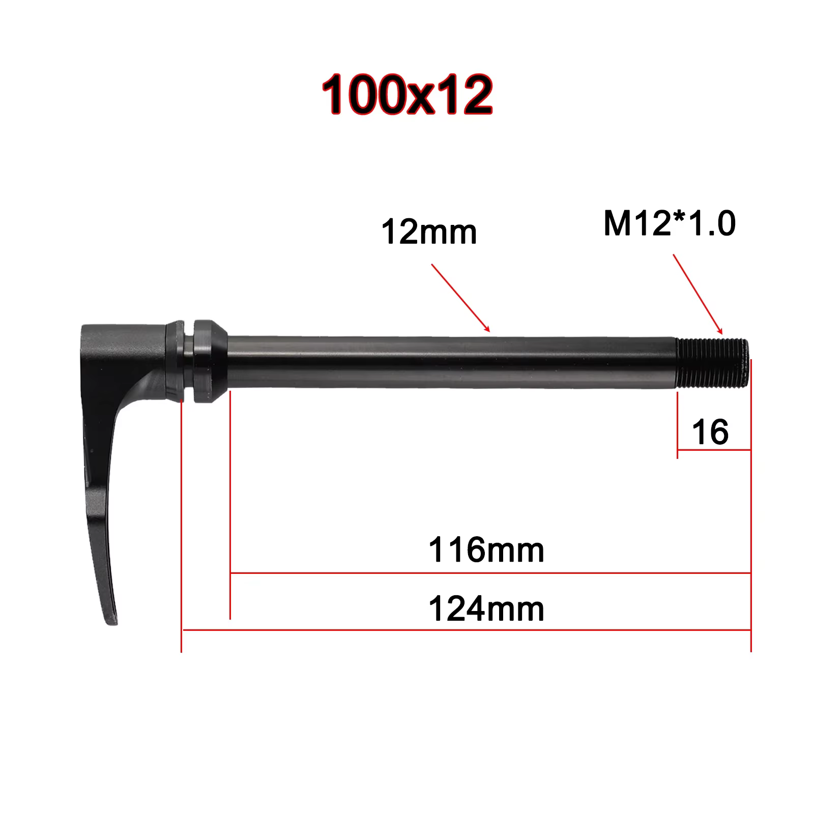 Axe traversant de vélo de route vtt 12x142 12x148mm