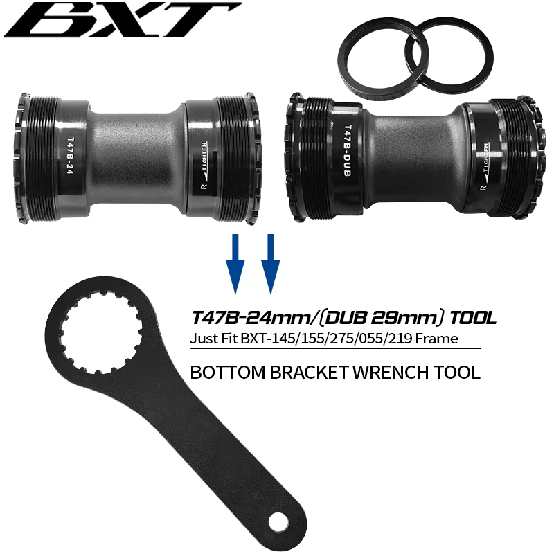 Boîtier de pédalier BXT T47A 68/73mm pour Shimano 24mm SRAM DUB 29mm Manivelle