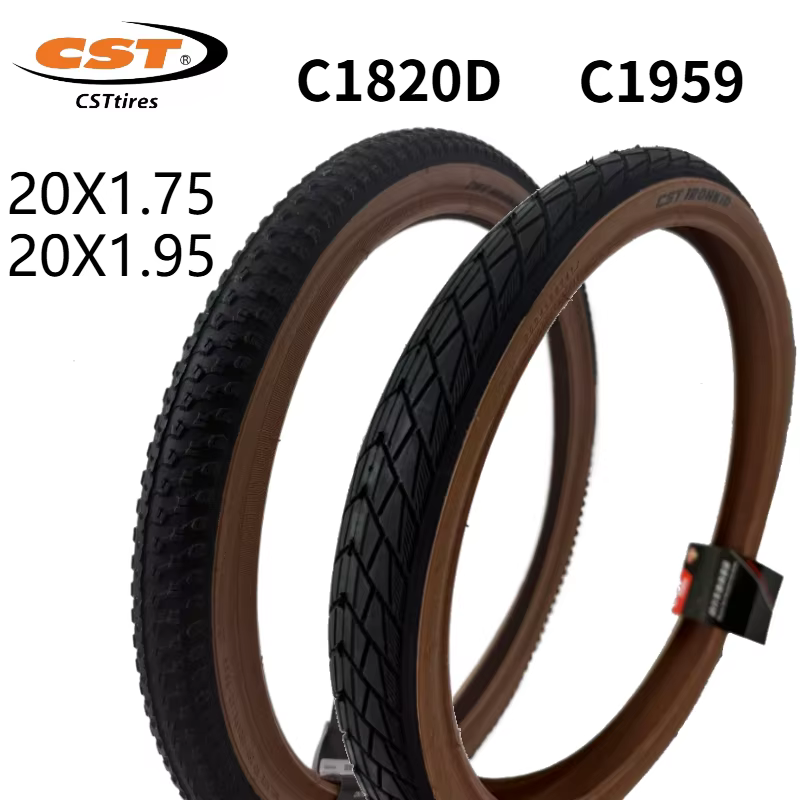 Pneus de vélo pliants rétro marron