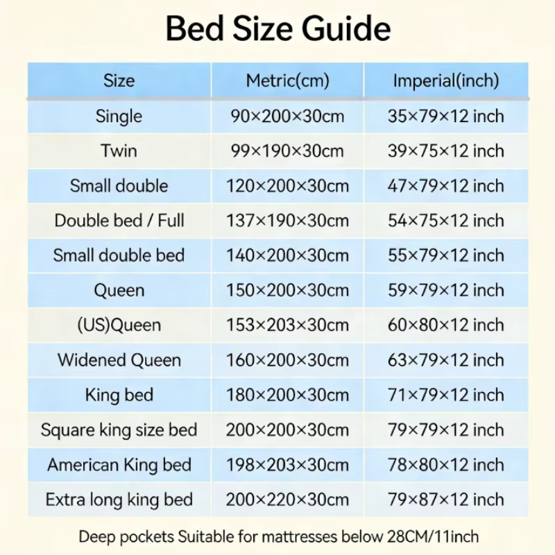 Nouvelle drap-housse en microfibre brossée gaufrée à poches profondes 360 ° Housse de matelas élastique tout autour, douce, respirante, pour matelas de 5 à 28 cm