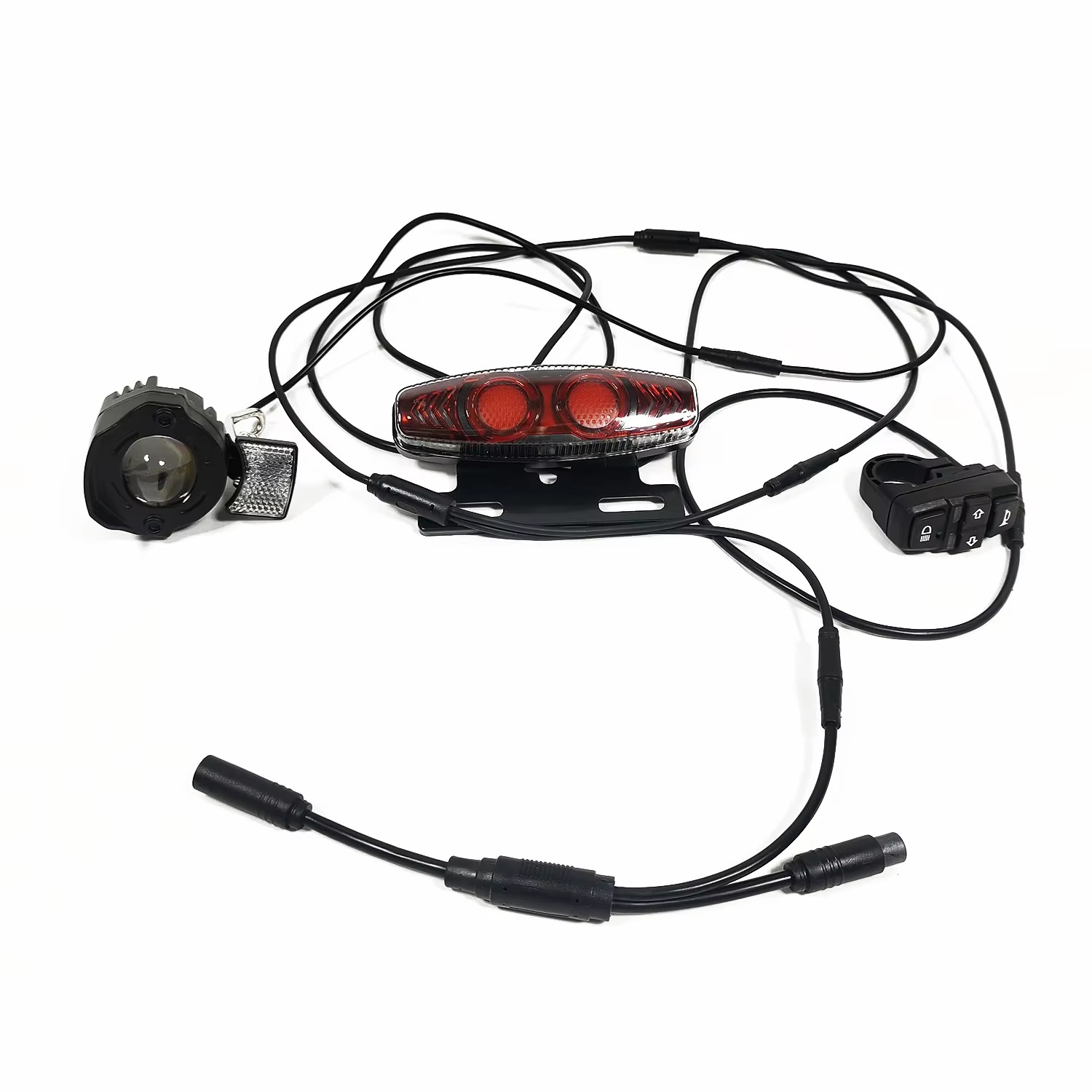 LinHi vélo électrique modifié vélo lumière kit étanche universel 24V 36V 48V 60V BAFANG KUNTENG JULET feux de freinage de direction