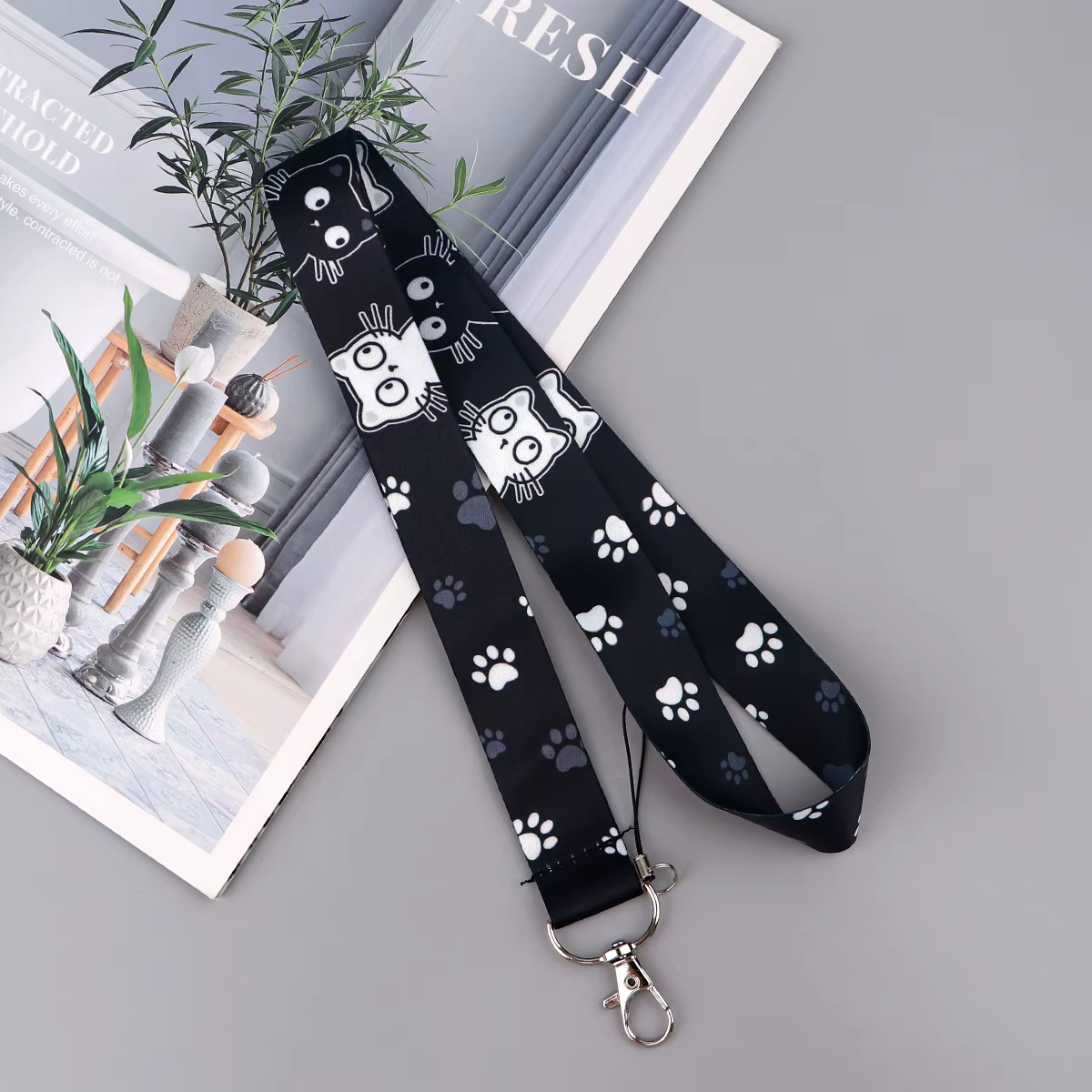 Lanière animaux Kawaii pour clés, carte d'identité, sangles de téléphone, porte-badge USB, corde de suspension DIY, lanière Lariat