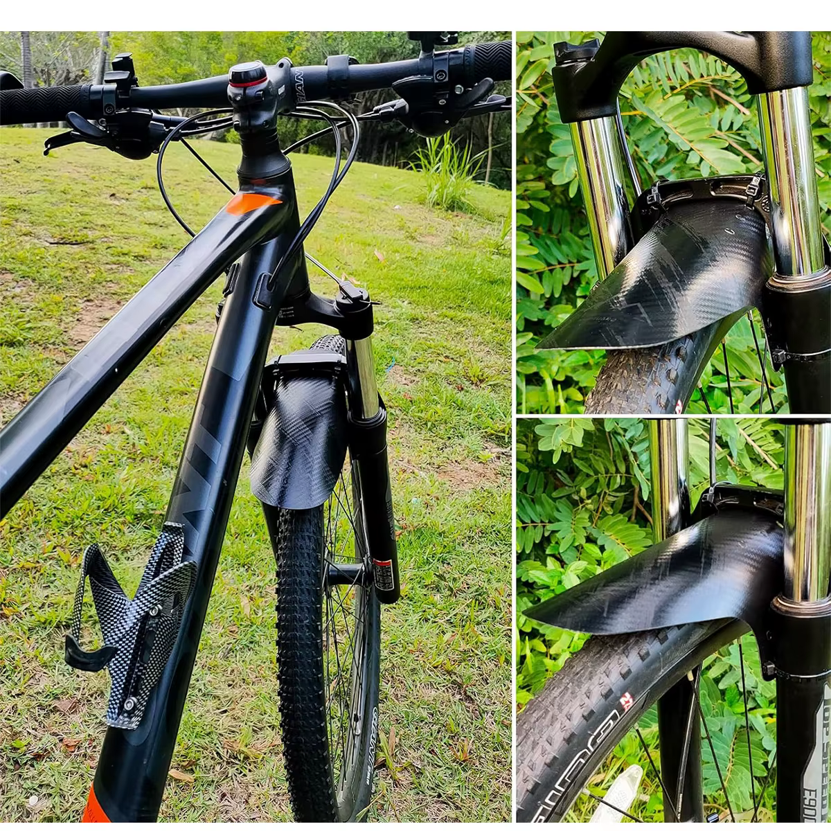 2 garde-boue de vélo en fibre de carbone