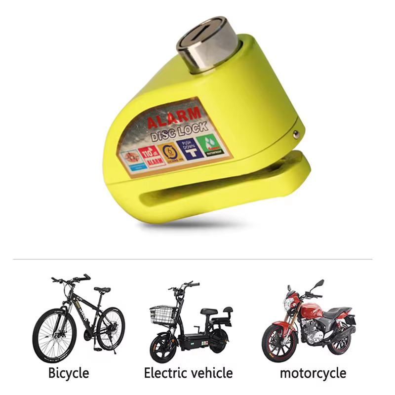 Serrures de frein à disque de vélo avec alarme sonore moto Scooter serrure