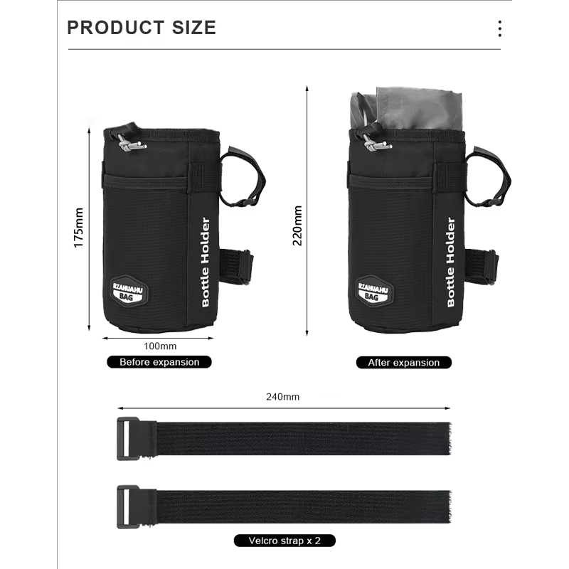 Sac de guidon de vélo, pochette porte-bouteille d'eau