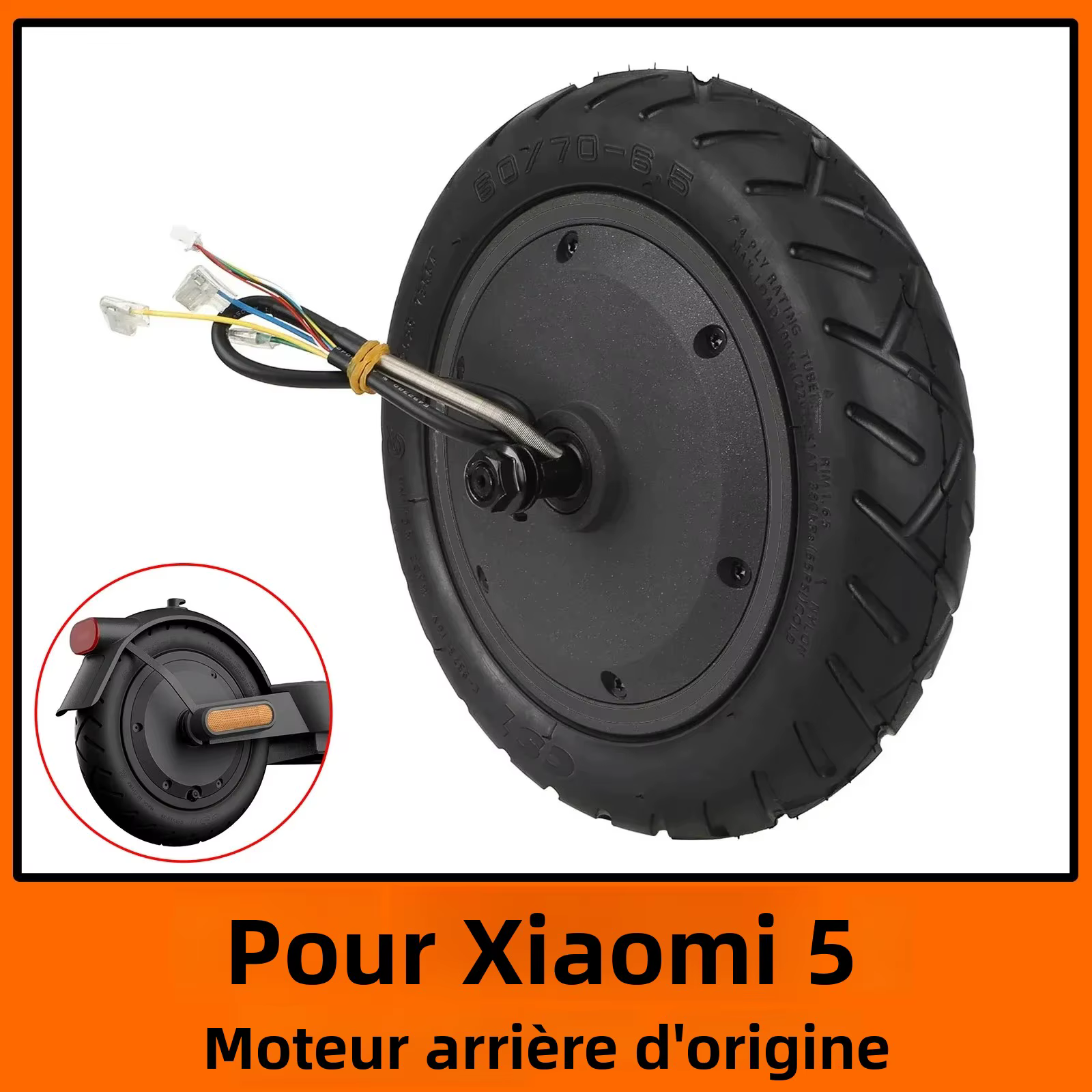 Roue arrière moteur d'origine pour trottinette électrique Xiaomi 5
