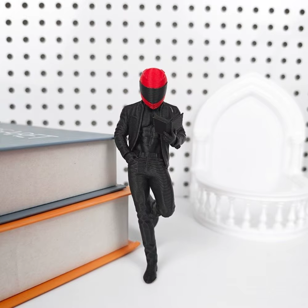 Porte-livres 3D imprimés en forme de motard cool