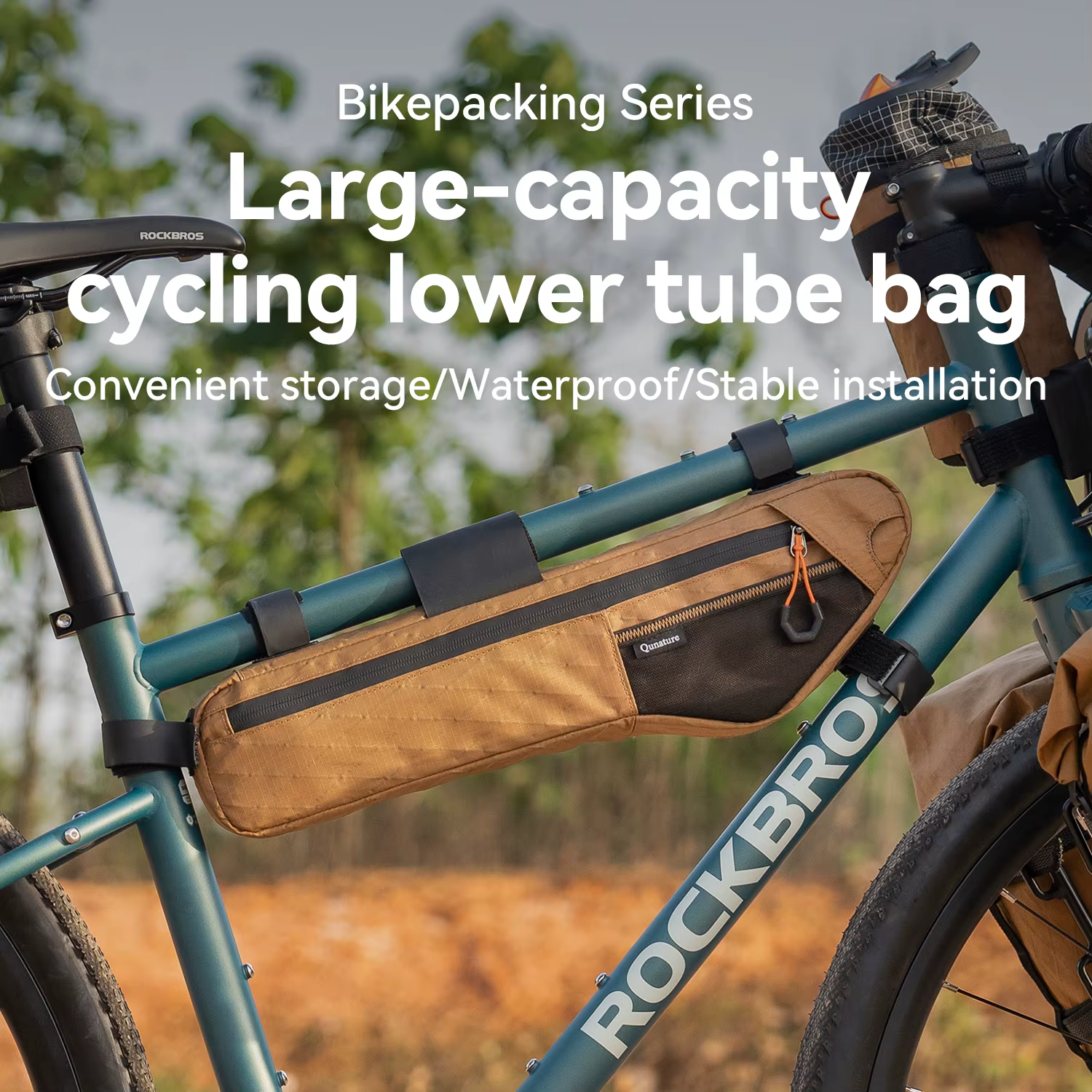 Qunature Bikepacking – Lot de 2 sacs de cadre de vélo