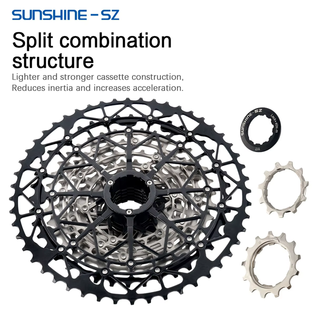 Sunshine vtt 11S Cassette vélo de montagne Ultra-léger 11V K7