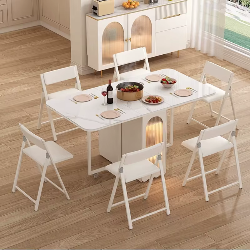 Mini Table à manger extensible, Design pliant de luxe, gain de place, jeux d'étude, meubles Para El Hogar