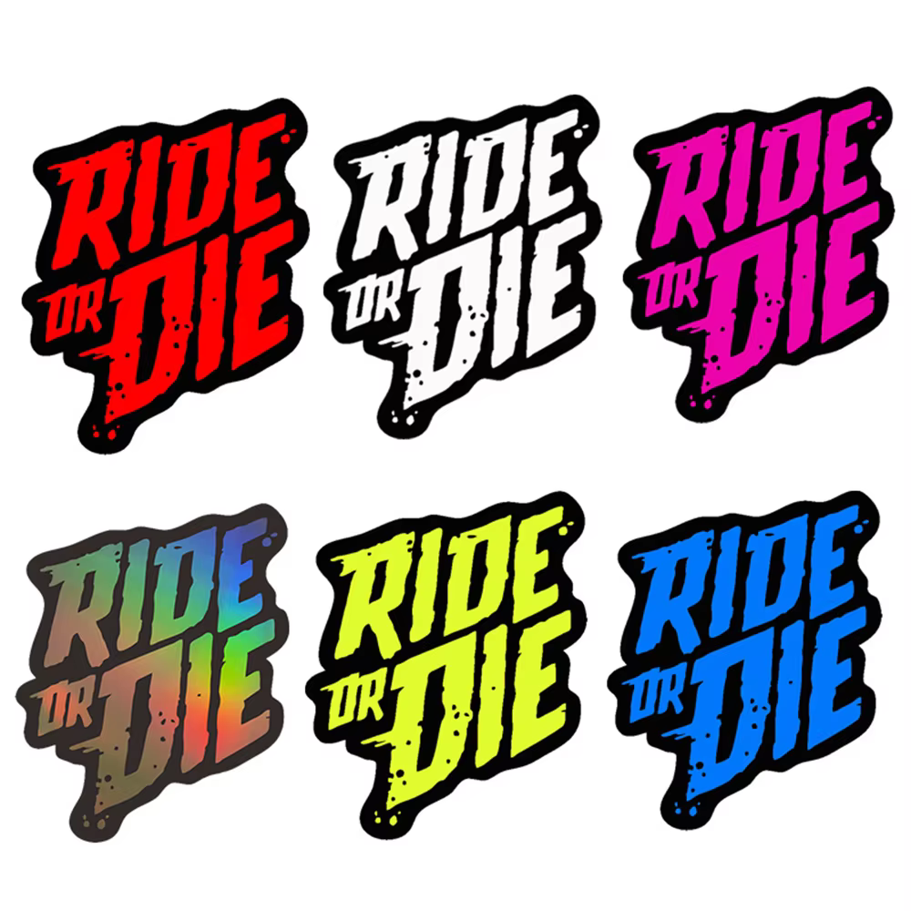 Ride or Die – autocollants de cadre de vélo