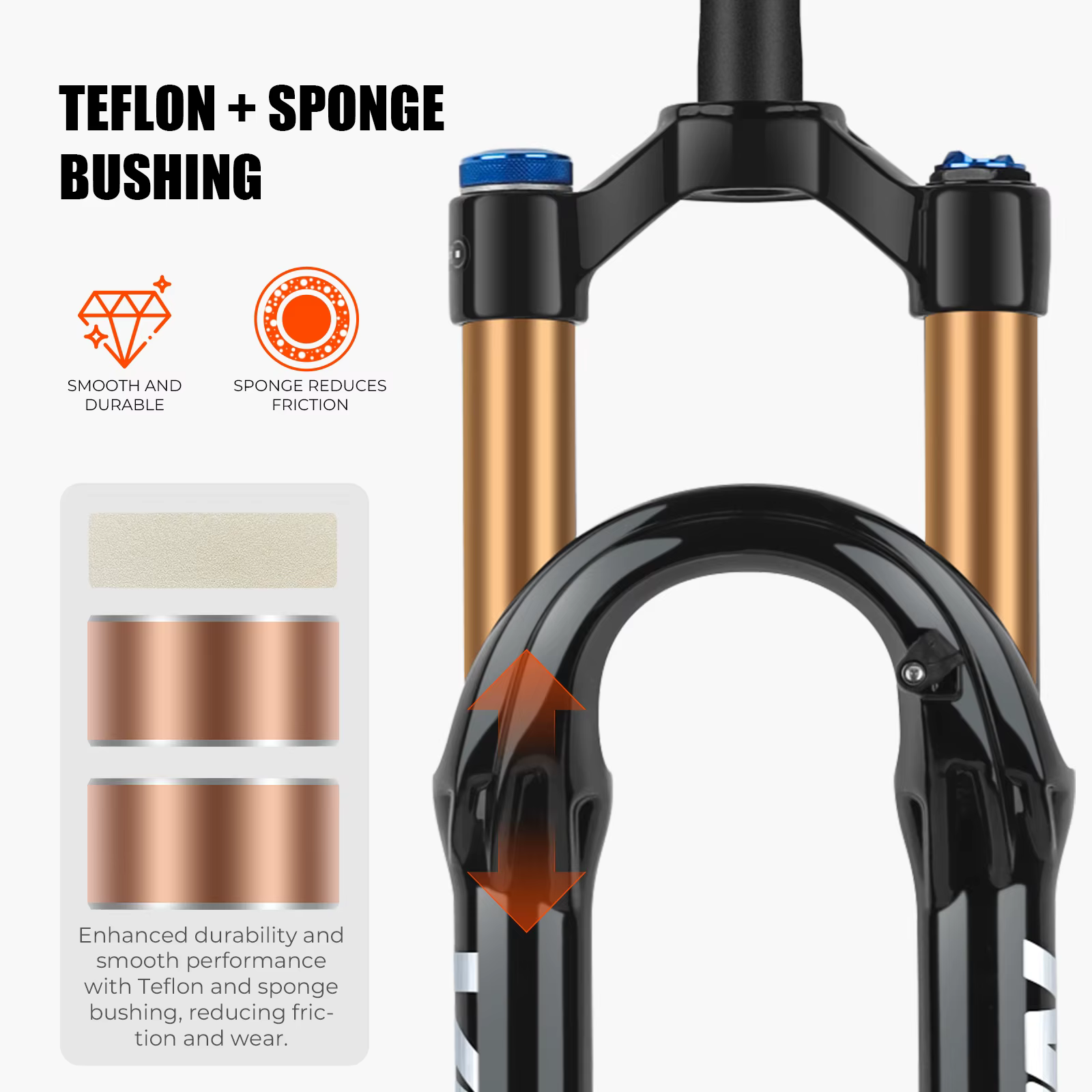 Fourche de vélo à suspension pneumatique