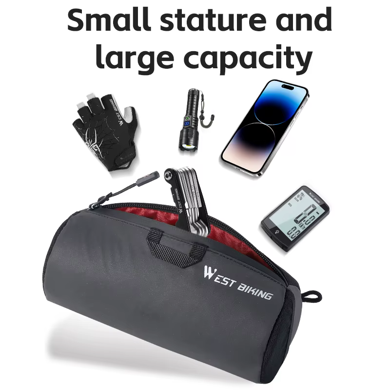 WEST BIKING-Sac de guidon de vélo portable avec bande élastique