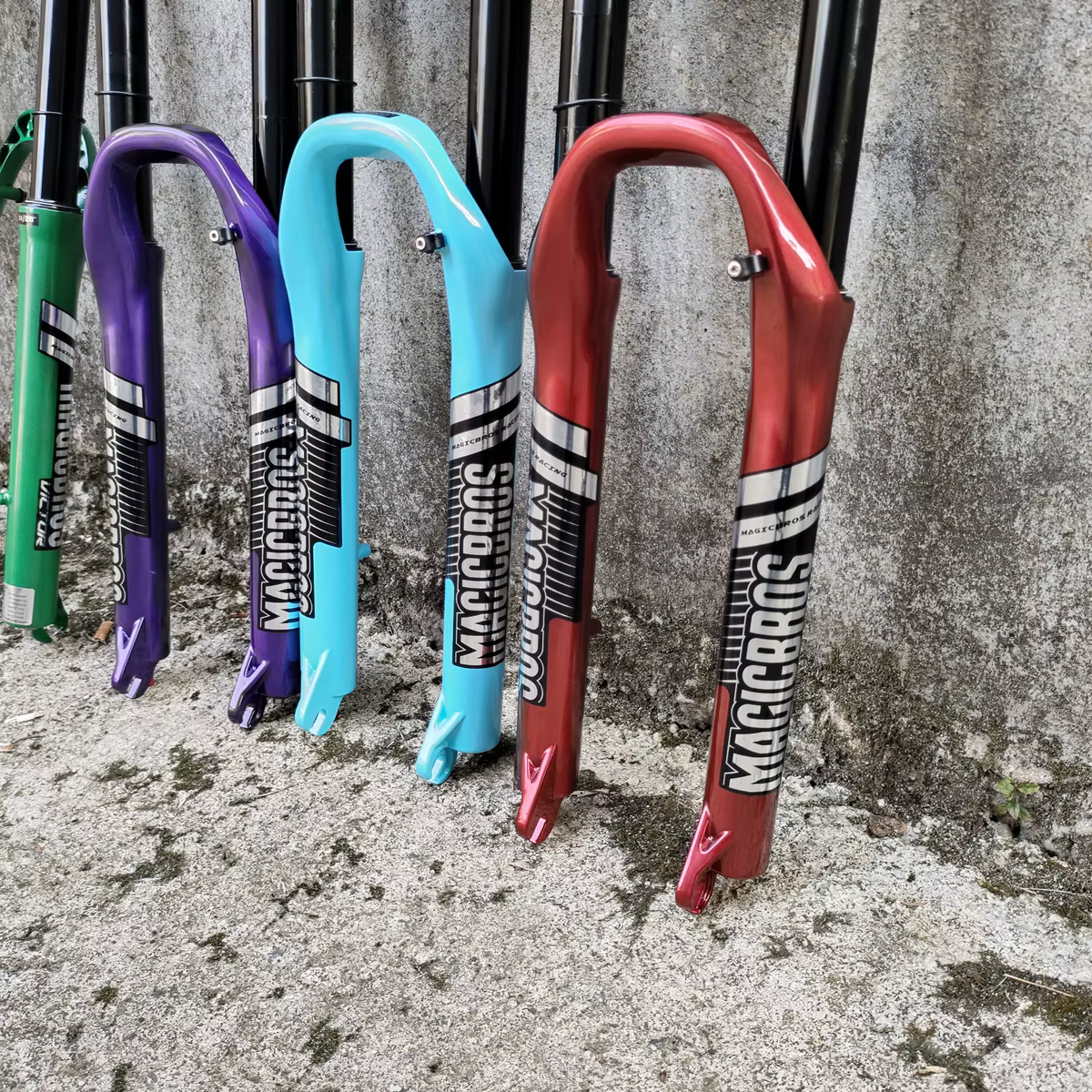 27, 5 pouces VTT Suspension pneumatique vélo fourche avant Double épaule 180mm voyage vélos