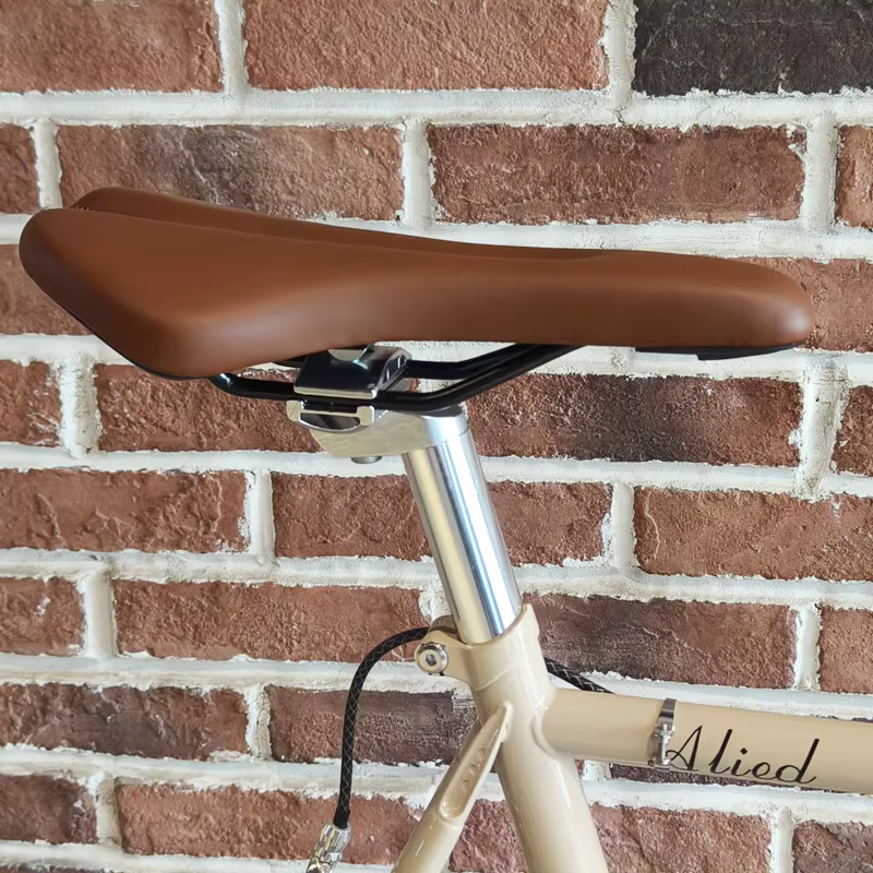 Selle de vélo de montagne pliable rétro en matériau PU