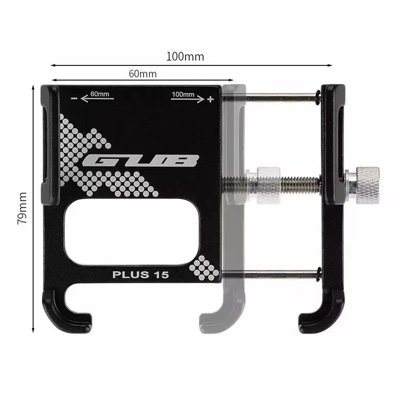 GUB PLUS 15 Support de téléphone portable pour vélo Support de montage fixe moto vélo électrique Support de guidon rotatif à 360 degrés