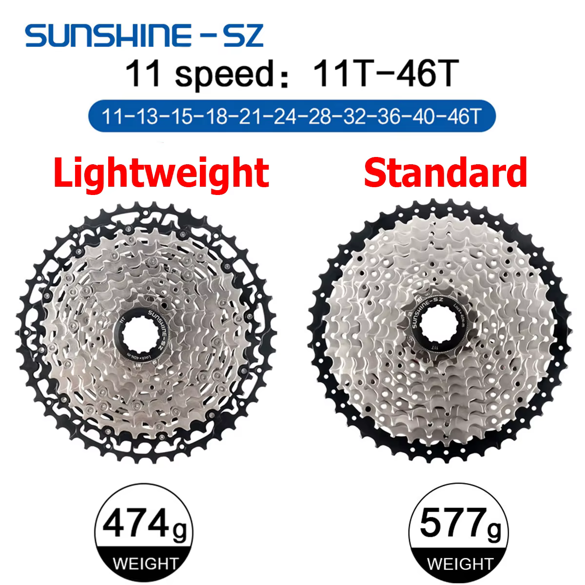 Sunshine – Cassette de vélo de montagne 11S
