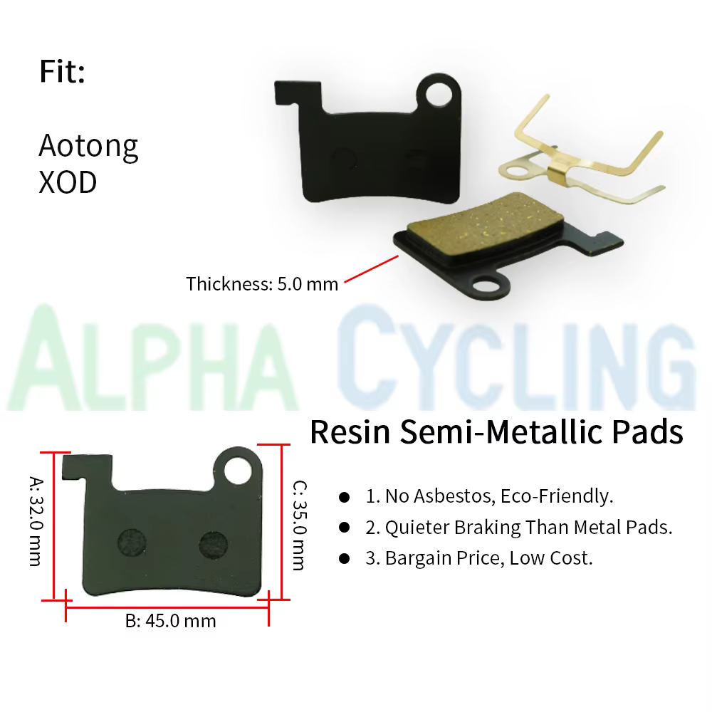 Plaquettes de frein à disque pour vélo électrique