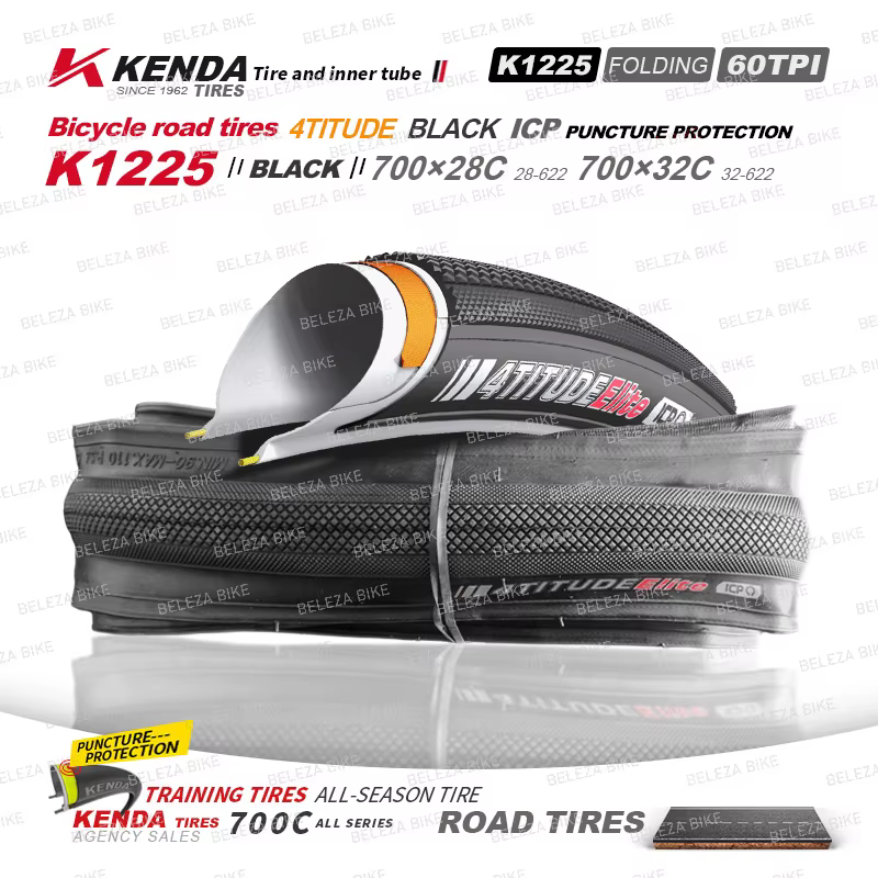 2 pièces KENDA K1225 pneu de vélo de route 700x28C 700x32C