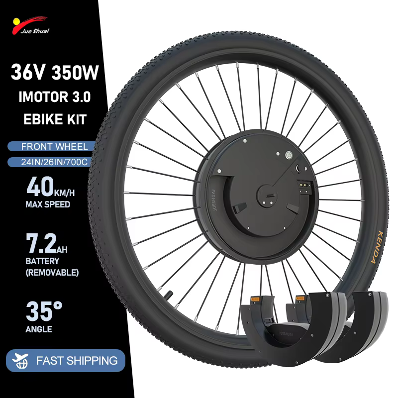 Kit de conversion de vélo électrique tout-en-un facile à installer IMOTOR 3.0 36V 350W avec moteur avant sans fil pour VTT