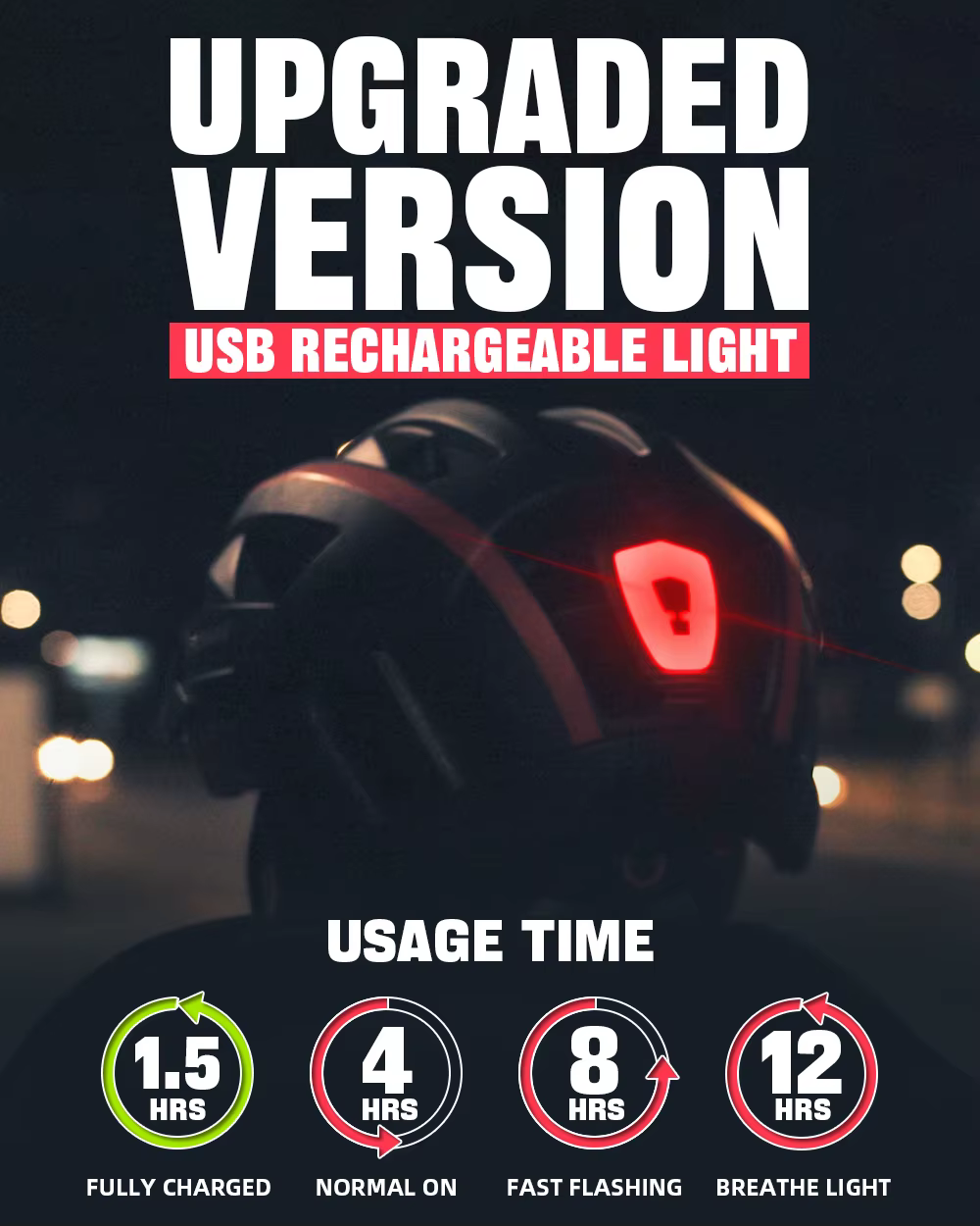 VICTGOAL casque de vélo Rechargeable USB avec visière lunettes feu arrière Scooter électrique vtt casquettes