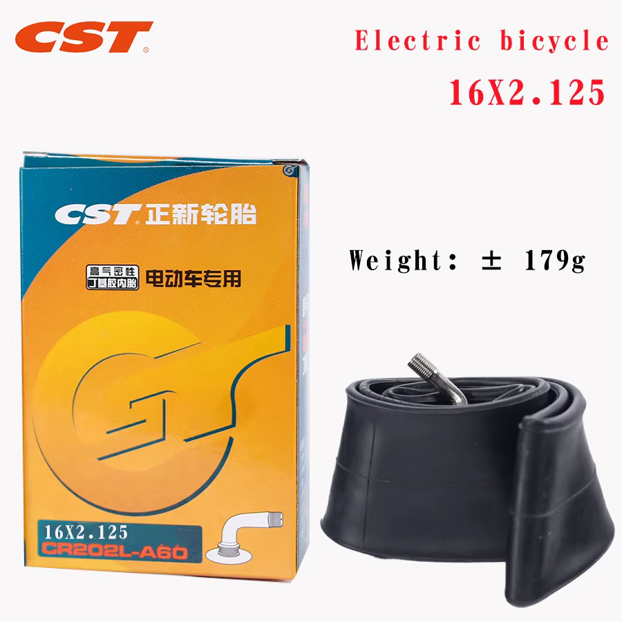 Pneus de vélo électrique CST 12 14 16 18 20" 1.75/2.5/2.7/2.125/3.0 avec valve coudée