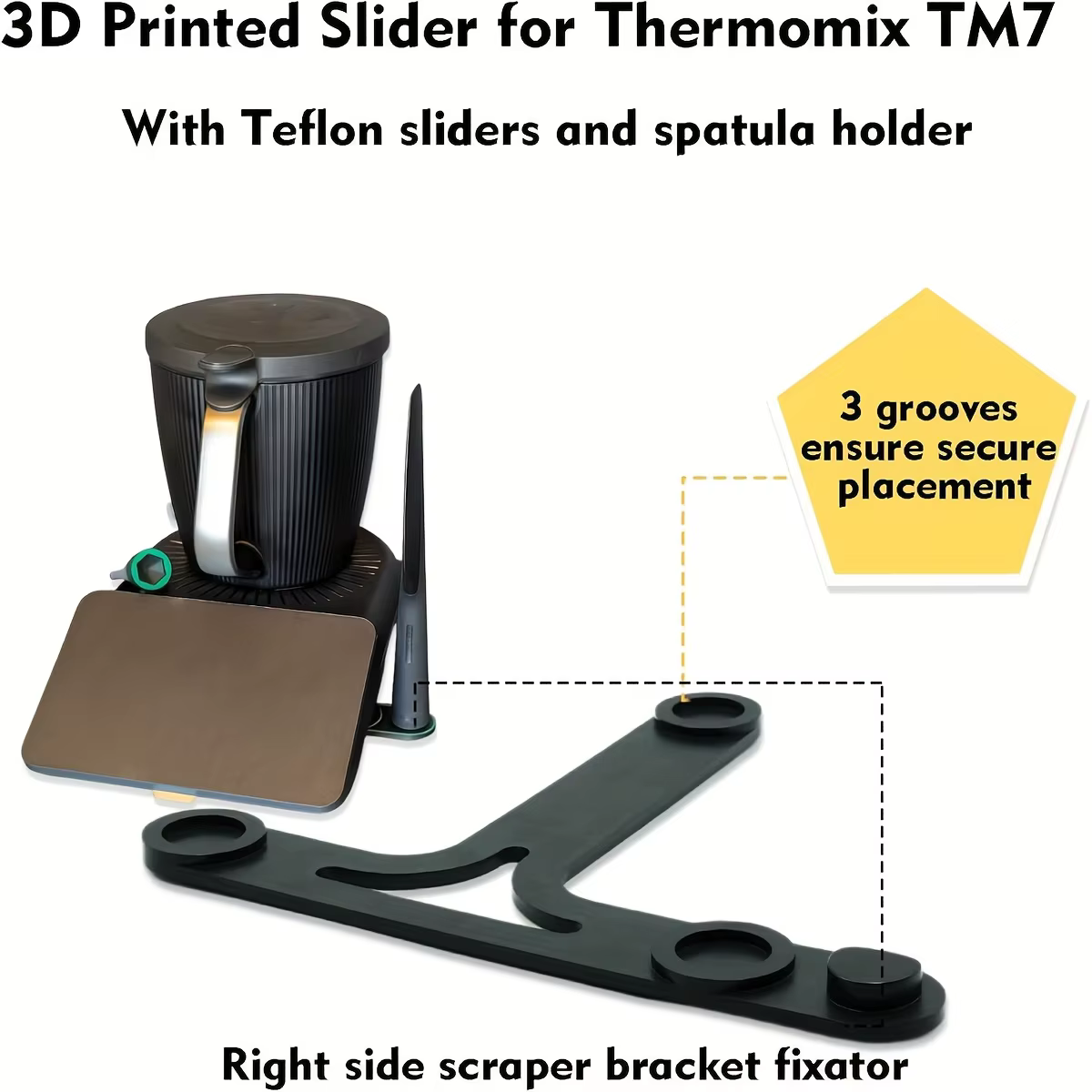 1 plaque coulissante avec patins de protection pour support sécurisé, accessoires TM7, support de base, protection de la surface de travail, usage domestique