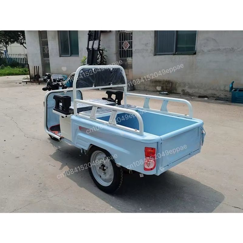 Tricycle électrique pliable 600W, véhicule de transport multifonctionnel miniature pour adultes, pour le transport de marchandises