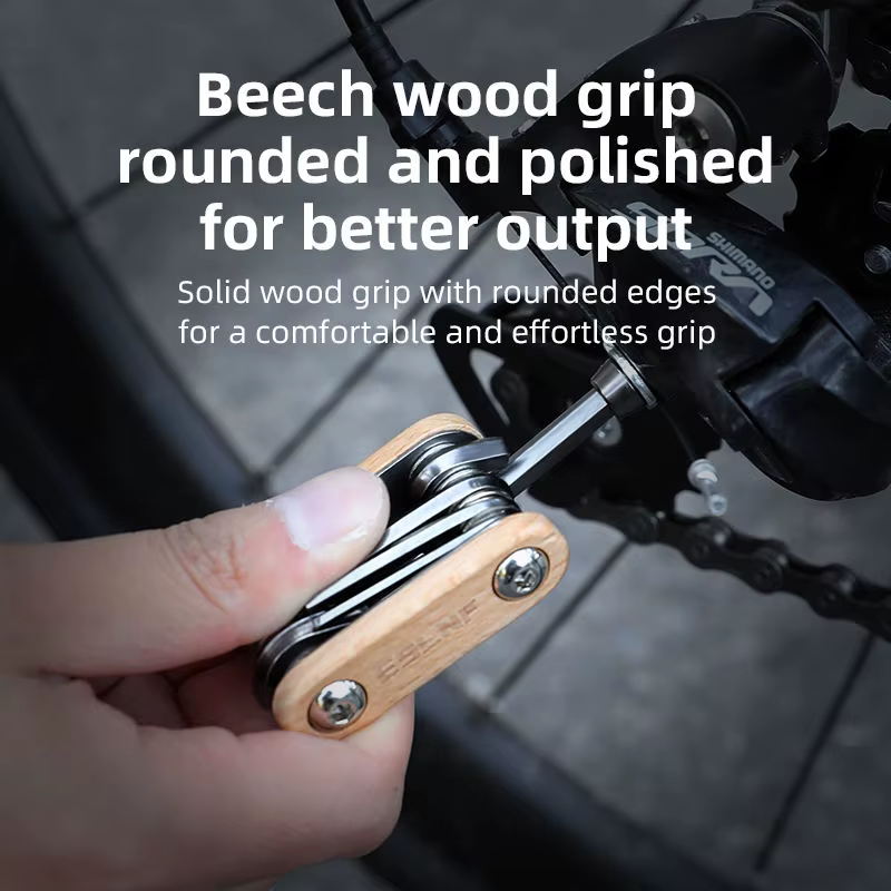 Kit d'outils de réparation de vélos en bois