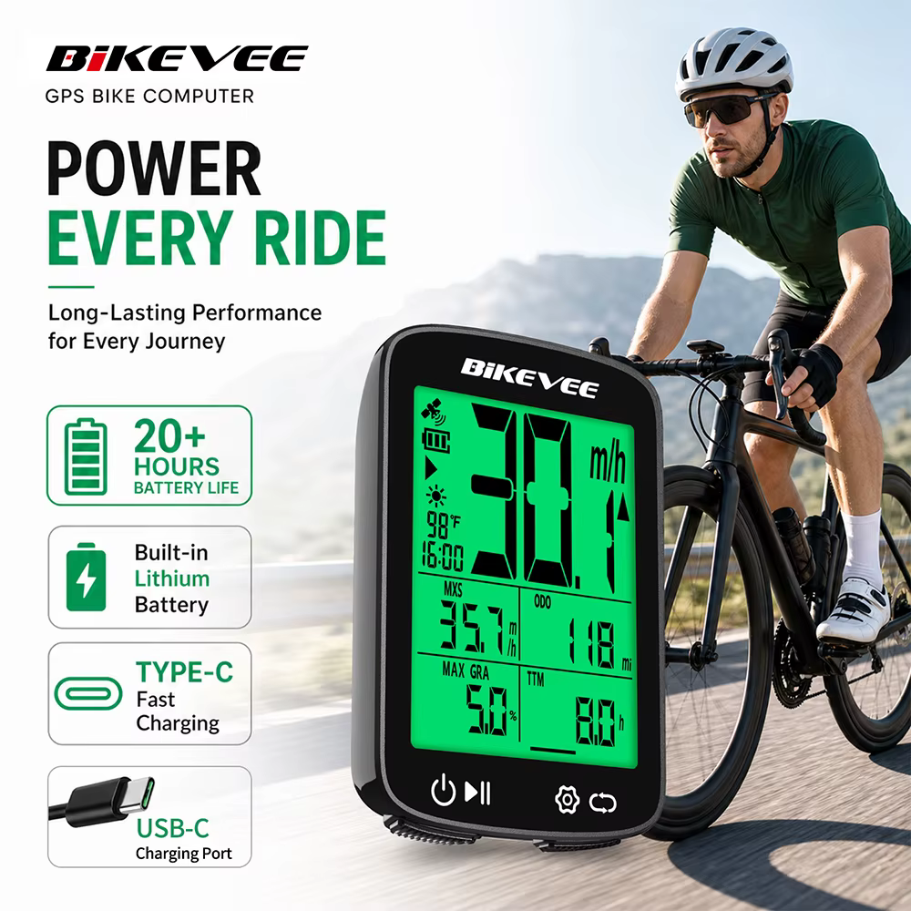 Ordinateur de vélo GPS sans fil multifonctionnel pour la conduite en extérieur