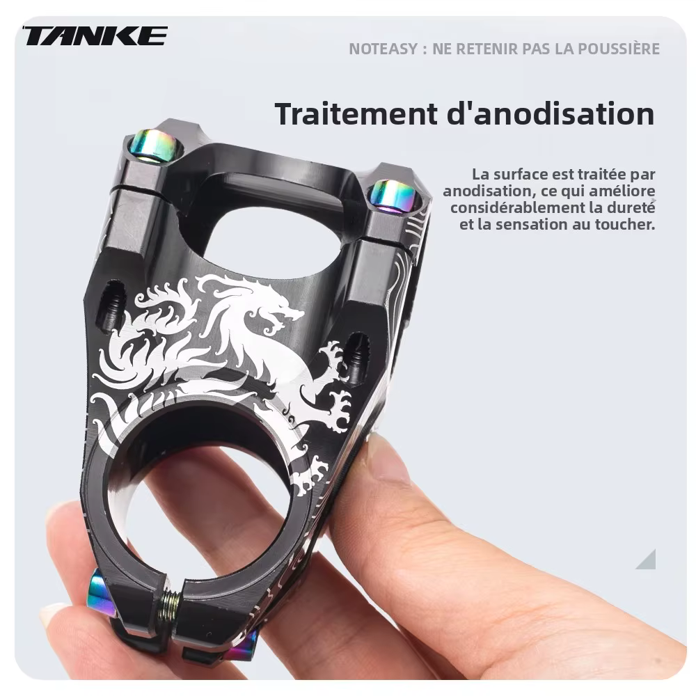 HONSUN vtt VTT tige en alliage d'aluminium ultraléger haute résistance courte 31.8 × 28.6MM CNC