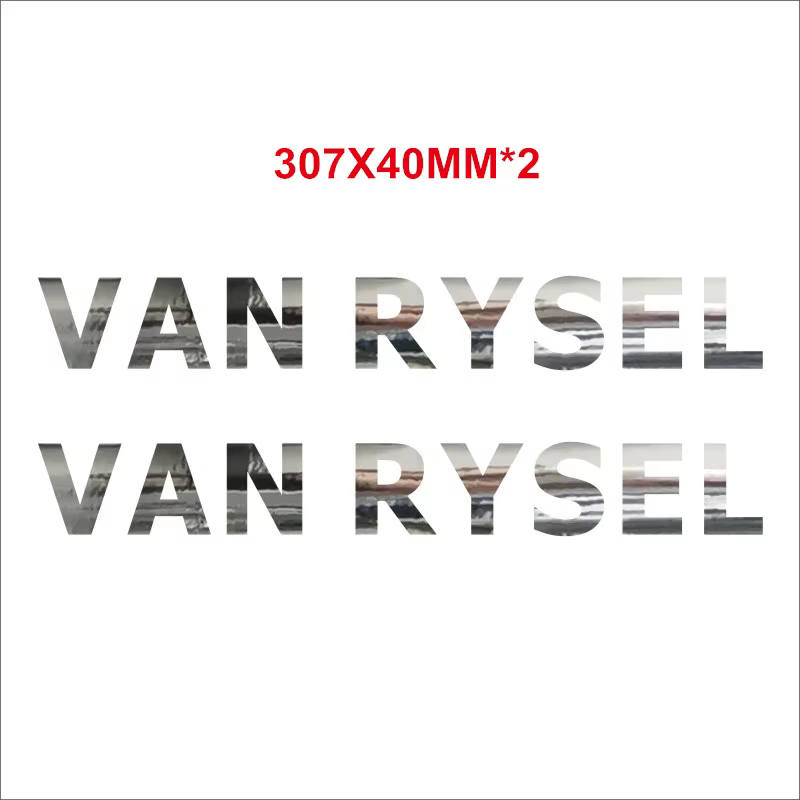 2 autocollants décoratifs Van Rysel pour cadre de vélo