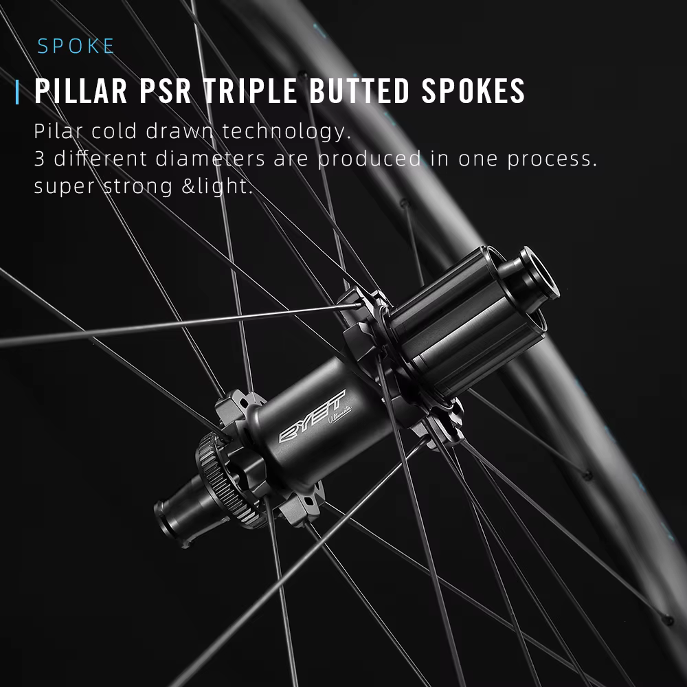 RYET route roues en carbone 50mm jantes de vélo sinusoïdales 22mm Tubeless pneu frein à disque 36T moyeu à cliquet