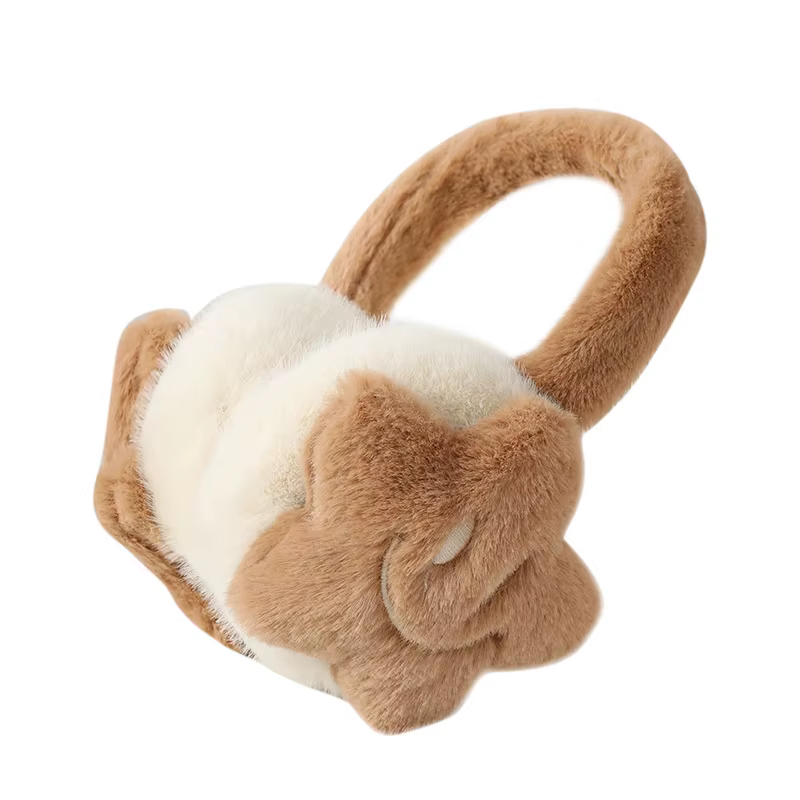 Cache-oreilles pliables en peluche chaude pour le cyclisme en plein air équitation étudiant couvre-oreilles chauffe-oreilles hiver automne Style de dessin animé mignon