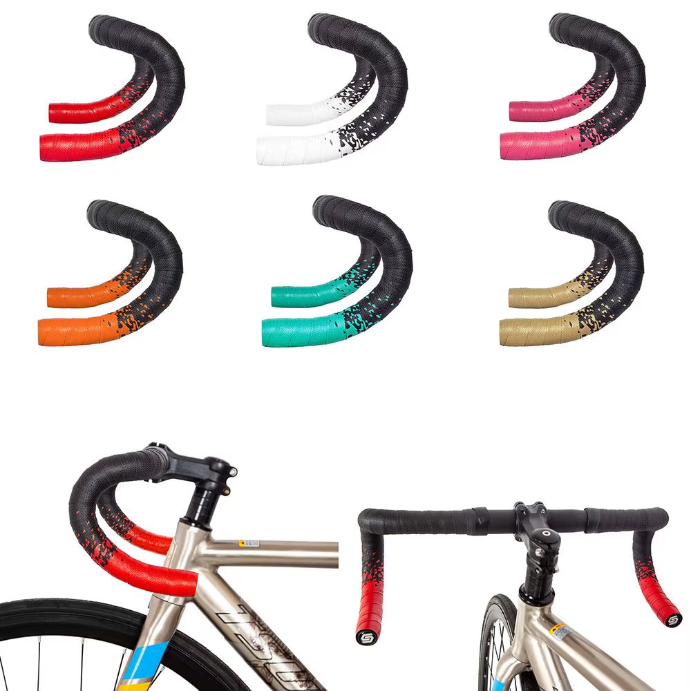 Anti-Vibration PU EVA plié cyclisme bandes de vélo de route bande de guidon